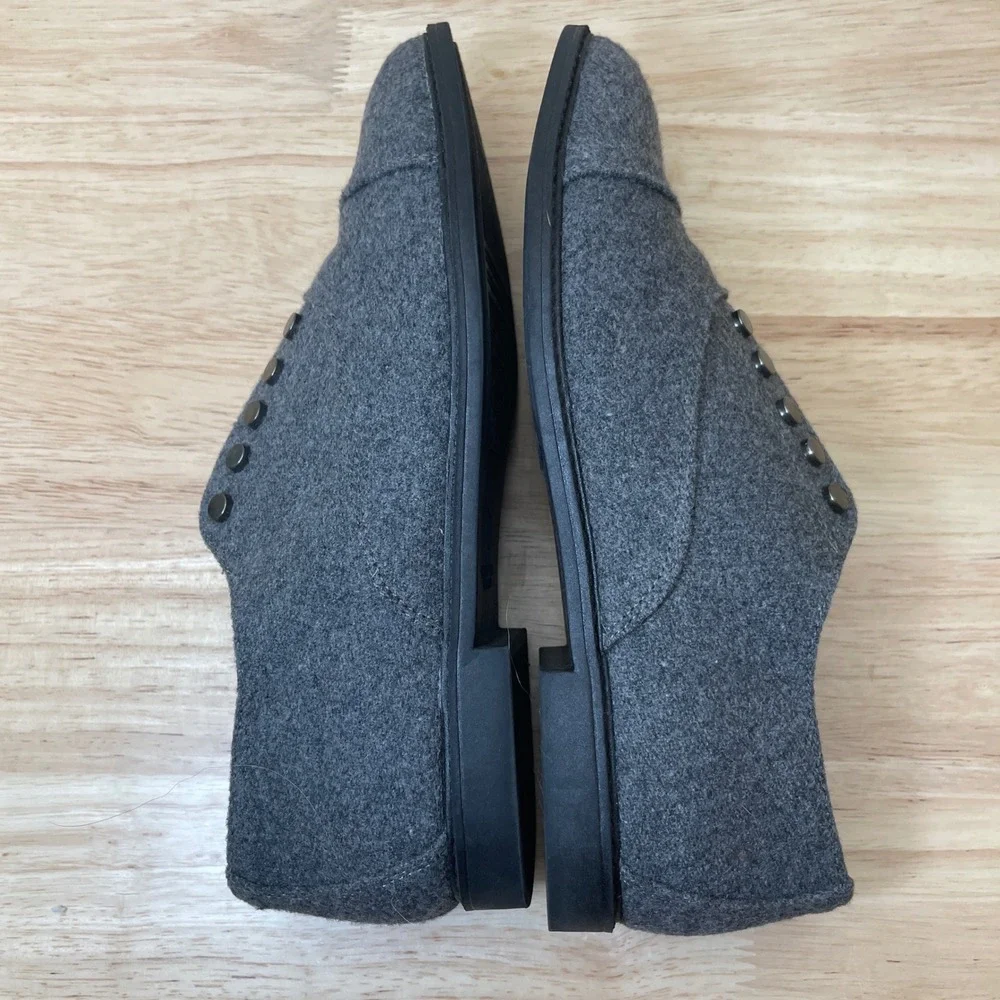 Simply Vera Vera Wang Women's Gray Felt Oxford‎ Flat Shoes Size 6.5 Medium